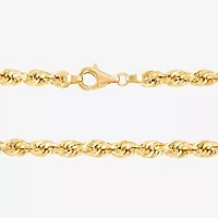 Unisex Adult 14K Gold 24 Inch Rope Chain Necklace