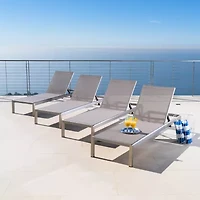 Cape Lounge Chair Adjustable 4-pc. Lounge Chair