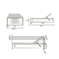 Cape Lounge Chair Adjustable 4-pc. Lounge Chair