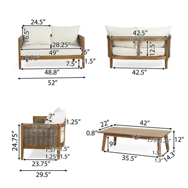 Burchett 4-pc. Conversation Set