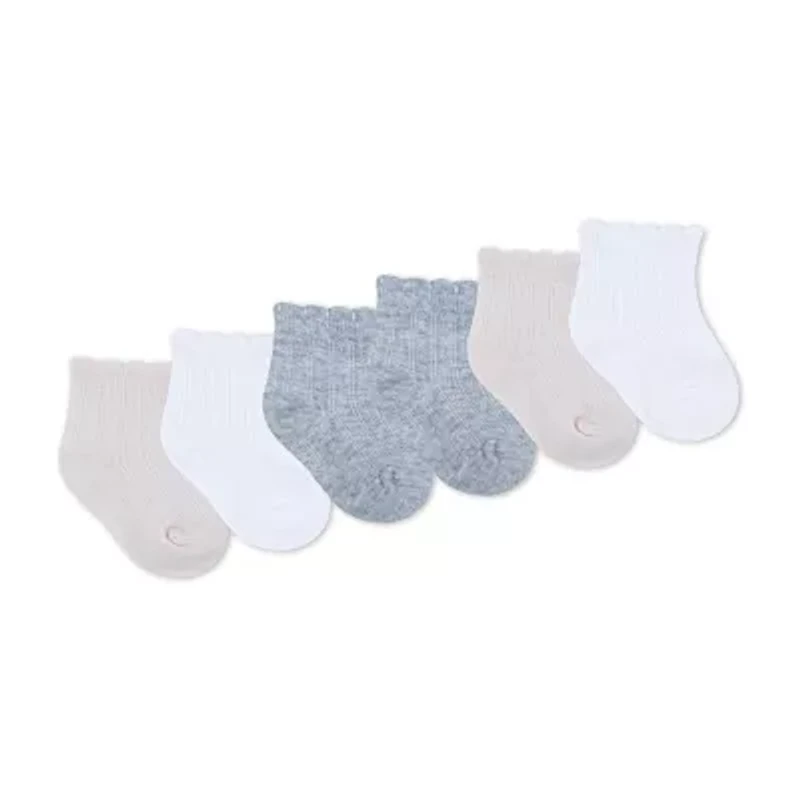 Huggies Baby Girls Multi-Pack 6 Pair Quarter Ankle Socks