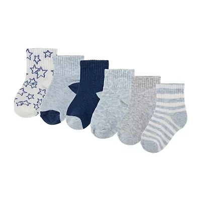 Huggies Baby Boys Multi-Pack 6 Pair Quarter Ankle Socks