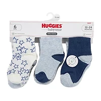Huggies Baby Boys Multi-Pack 6 Pair Quarter Ankle Socks