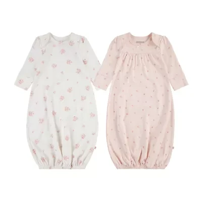 Huggies Baby Girls Crew Neck Long Sleeve 2-pc. Nightgown