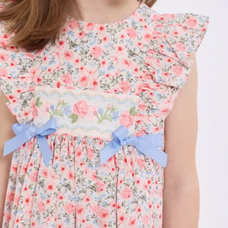 Bonnie Jean Little Girls Sleeveless Flutter Sleeve Fit + Flare Dress