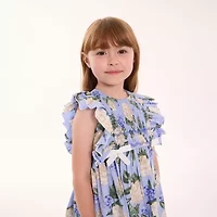 Bonnie Jean Little Girls Sleeveless Flutter Sleeve Fit + Flare Dress