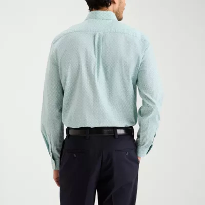 Dockers Stain Defender Mens Long Sleeve Regular Fit Button-Down Shirt