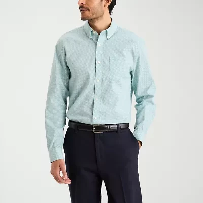 Dockers Stain Defender Mens Long Sleeve Regular Fit Button-Down Shirt