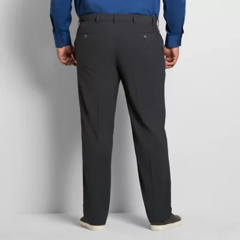 Van Heusen Everyday Defense Stain Shield Mens Straight Fit Big and Tall Dress Flat Front Pant