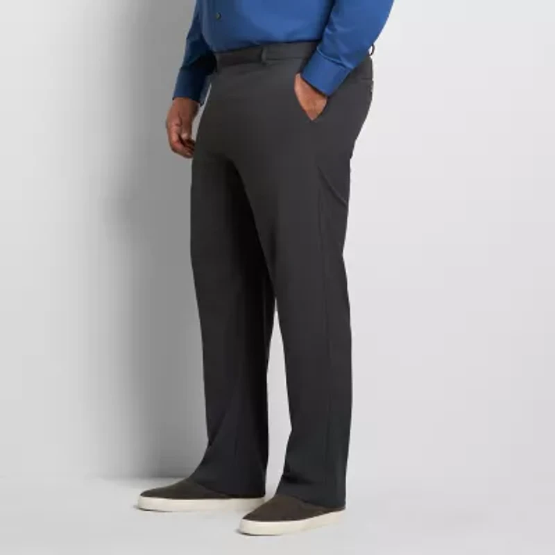 Van Heusen Everyday Defense Stain Shield Mens Straight Fit Big and Tall Dress Flat Front Pant