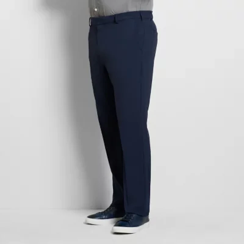Van Heusen Everyday Defense Stain Shield Mens Straight Fit Big and Tall Dress Flat Front Pant