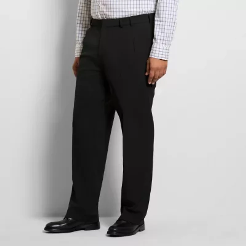 Van Heusen Everyday Defense Stain Shield Mens Straight Fit Big and Tall Dress Pleated Pant