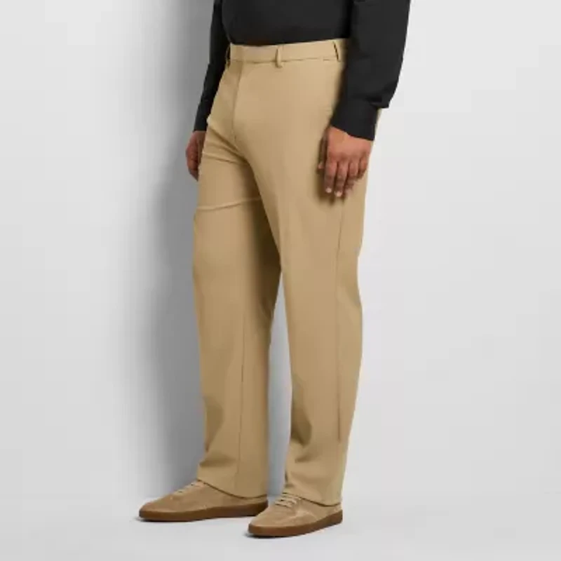 Van Heusen Everyday Defense Stain Shield Mens Straight Fit Big and Tall Dress Flat Front Pant