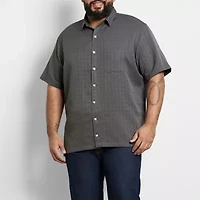 Van Heusen Weekend Mens Short Sleeve Moisture Wicking Quick Dry Big and Tall Camp Shirt
