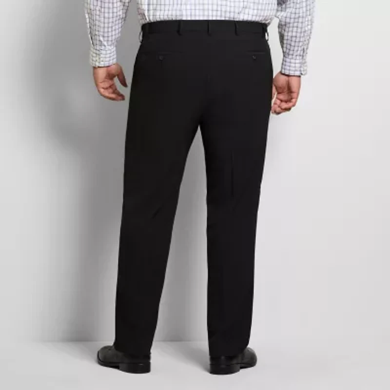 Van Heusen Everyday Defense Stain Shield Mens Straight Fit Big and Tall Dress Flat Front Pant