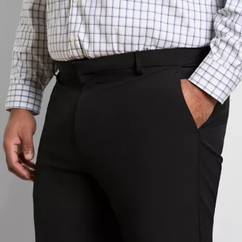 Van Heusen Everyday Defense Stain Shield Mens Straight Fit Big and Tall Dress Flat Front Pant