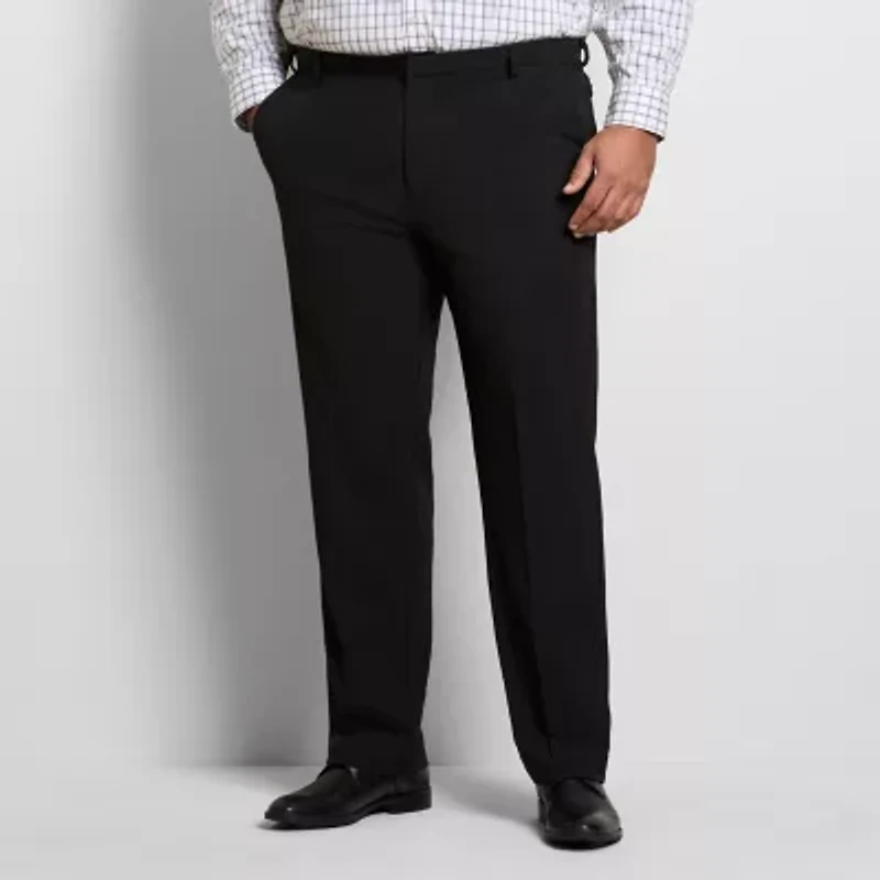 Van Heusen Everyday Defense Stain Shield Mens Straight Fit Big and Tall Dress Flat Front Pant