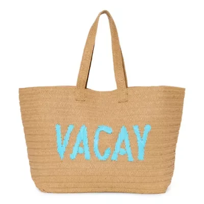 Mixit Straw Vacay Tote Bag