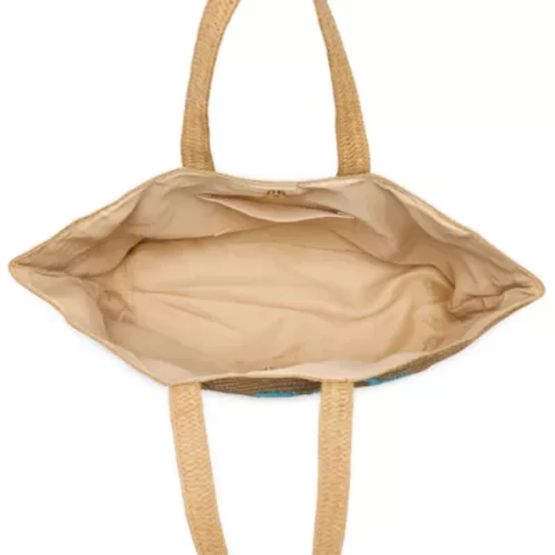 Mixit Straw Vacay Tote Bag