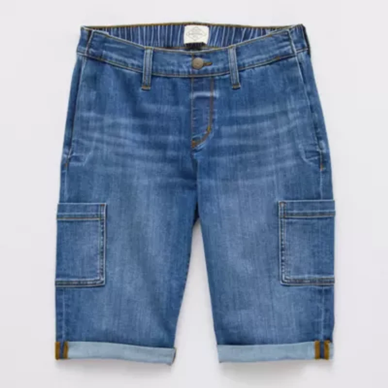 St. John's Bay Womens 11" Mid Rise Seated Wear Bermuda Short