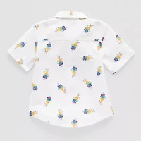Okie Dokie Toddler & Little Boys Short Sleeve Regular Fit Button-Down Shirt