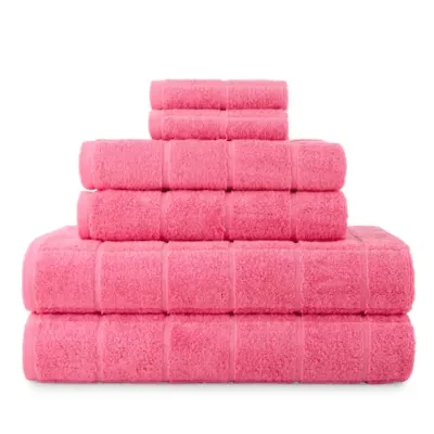 Home Expressions Grid 6-pc. Bath Towel Set