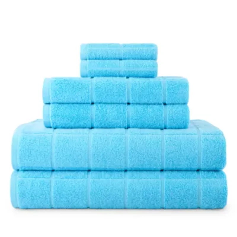 Home Expressions Grid 6-pc. Bath Towel Set