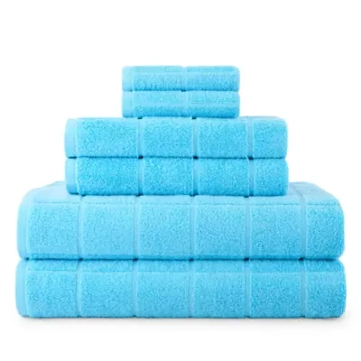 Home Expressions Grid 6-pc. Bath Towel Set