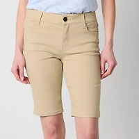 Liz Claiborne Sara Womens 11" Mid Rise Tall Bermuda Short