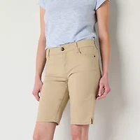Liz Claiborne Sara Womens 11" Mid Rise Tall Bermuda Short