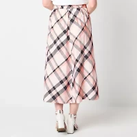 Liz Claiborne Womens Mid Rise Midi Tall A-Line Skirt