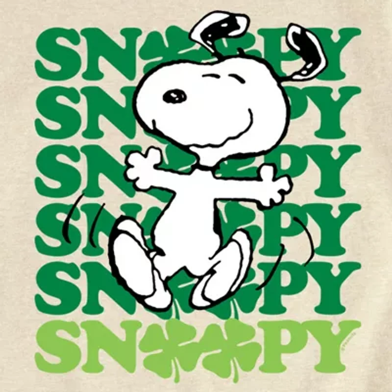 Big Kid Girls Round Neck Short Sleeve Regular Fit Snoopy Graphic T-Shirt