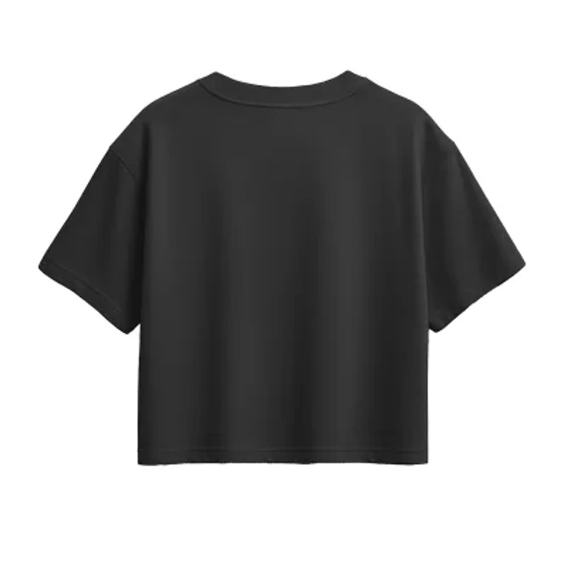 Big Kid Girls Round Neck Short Sleeve Regular Fit Snoopy Graphic T-Shirt