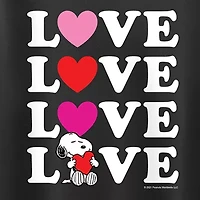 Big Kid Girls Round Neck Short Sleeve Regular Fit Snoopy Graphic T-Shirt
