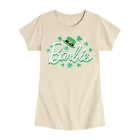 Big Kid Girls Round Neck Short Sleeve Regular Fit Barbie Graphic T-Shirt