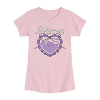 Big Kid Girls Round Neck Short Sleeve Regular Fit Pokemon Graphic T-Shirt