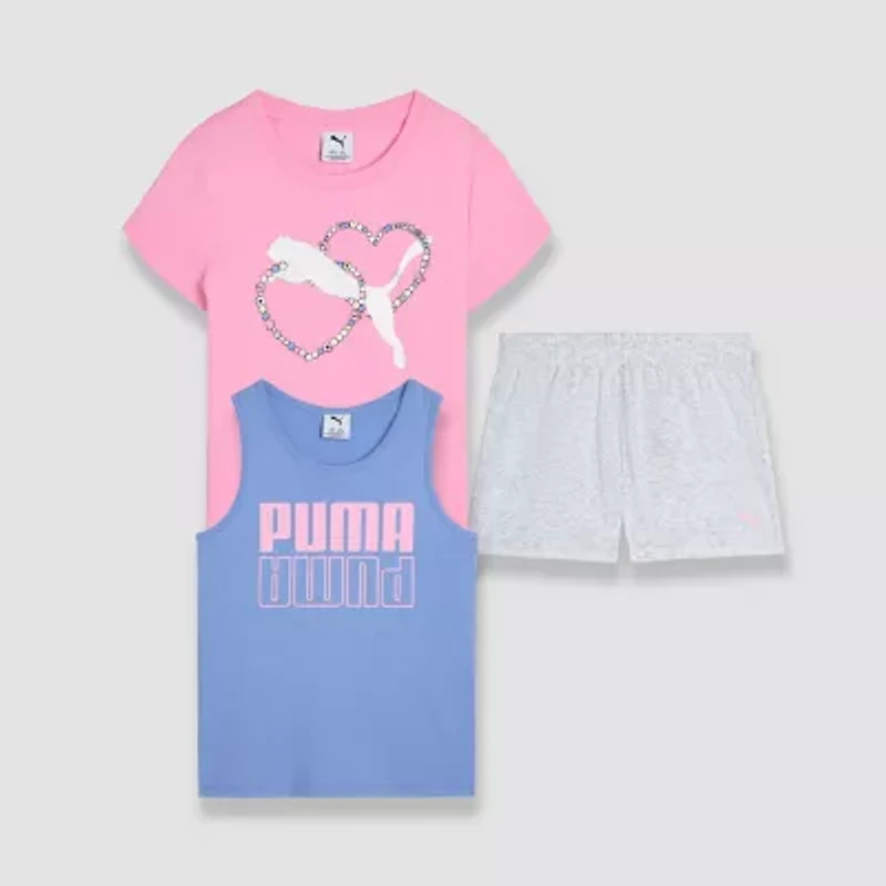 PUMA Big Kid Girls 3-pc. Short Set