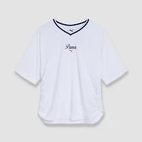 PUMA Big Kid Girls V Neck Short Sleeve Jersey