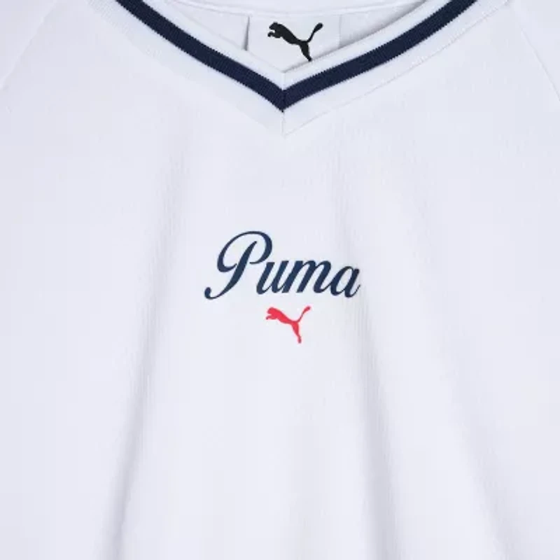 PUMA Big Kid Girls V Neck Short Sleeve Jersey