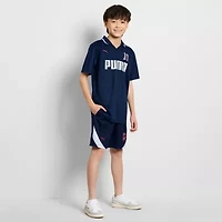 PUMA Big Kid Boys Short Sleeve Regular Fit Polo Shirt