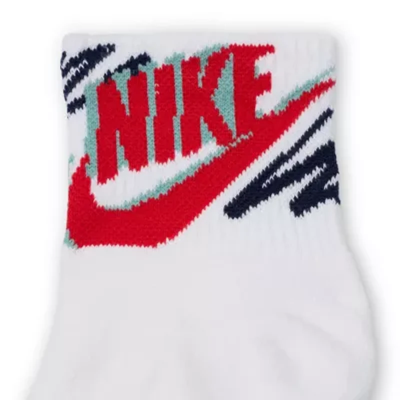 Nike Everyday Plus Athletic Unisex Adult Multi-Pack 3 Pair Quarter Ankle Socks