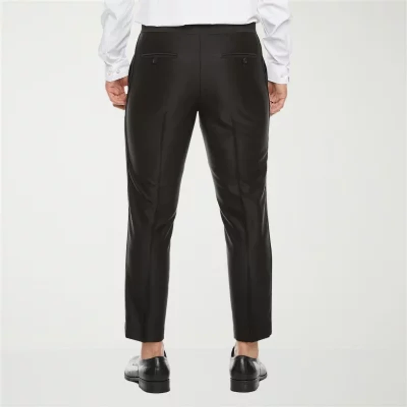 J. Ferrar Crop Ankle Mens Slim Fit Tuxedo Pant