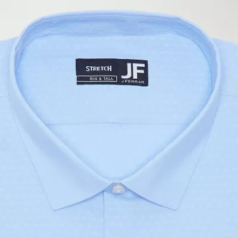 J. Ferrar Big And Tall Ultra Comfort Mens Regular Fit Stretch Fabric Wrinkle Free Long Sleeve Dress Shirt