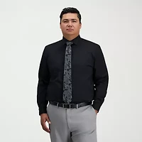 Haggar Big and Tall Mens Classic Fit Wrinkle Free Long Sleeve Dress Shirt