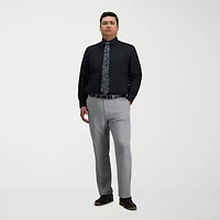 Haggar Big and Tall Mens Classic Fit Wrinkle Free Long Sleeve Dress Shirt