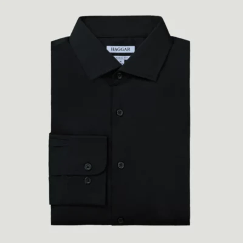 Haggar Big and Tall Mens Classic Fit Wrinkle Free Long Sleeve Dress Shirt