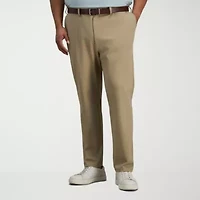 Haggar Sport Travel Performance Mens Straight Fit Big and Tall Flat Front Pant