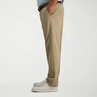 Haggar Sport Travel Performance Mens Straight Fit Big and Tall Flat Front Pant