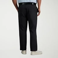 Haggar Travel Performance Mens Straight Fit Big and Tall Flat Front Pant