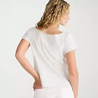 AEROPOSTALE Womens Juniors Scoop Neck Short Sleeve T-Shirt